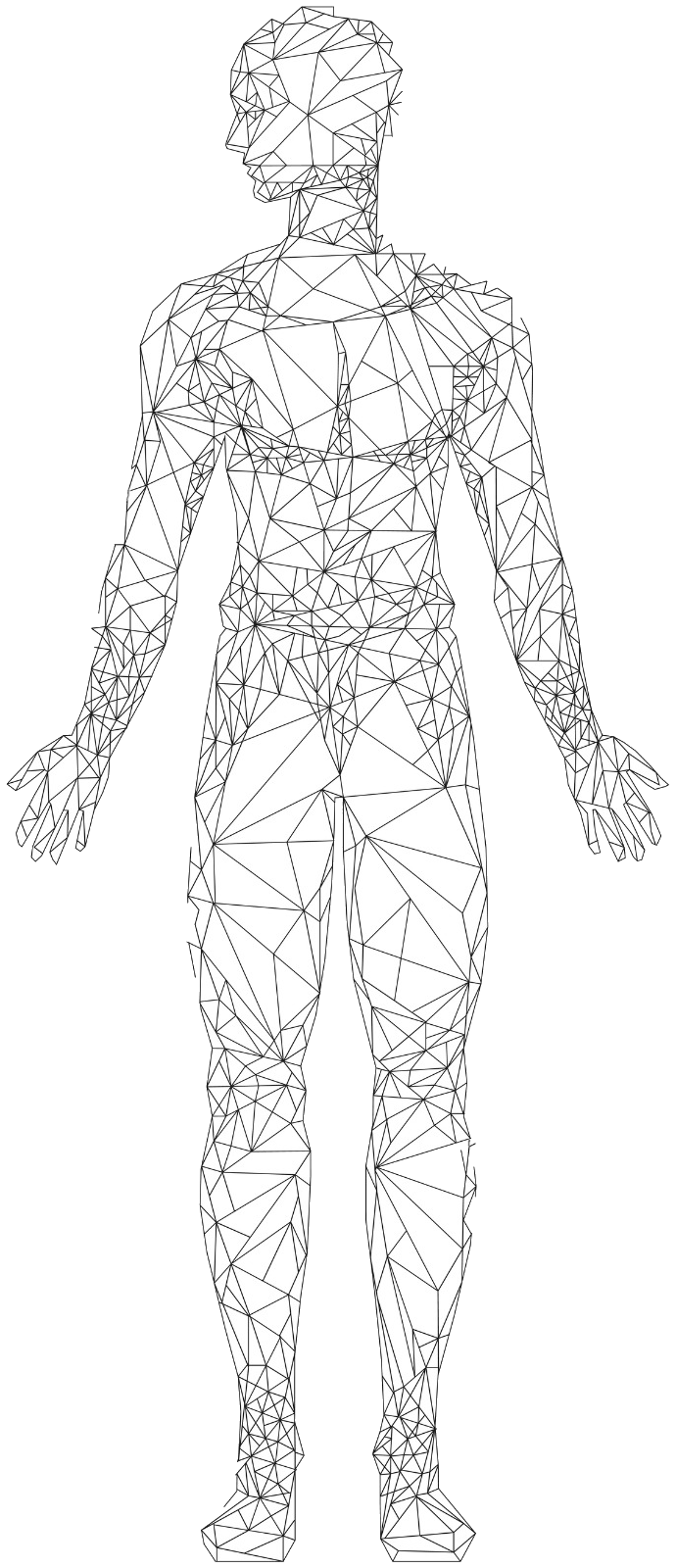 Schwarzweißaufnahme eines anatomischen Skelettmodells vor einer Röntgenaufnahme